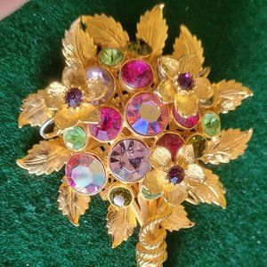vtg Graciano flower brooch